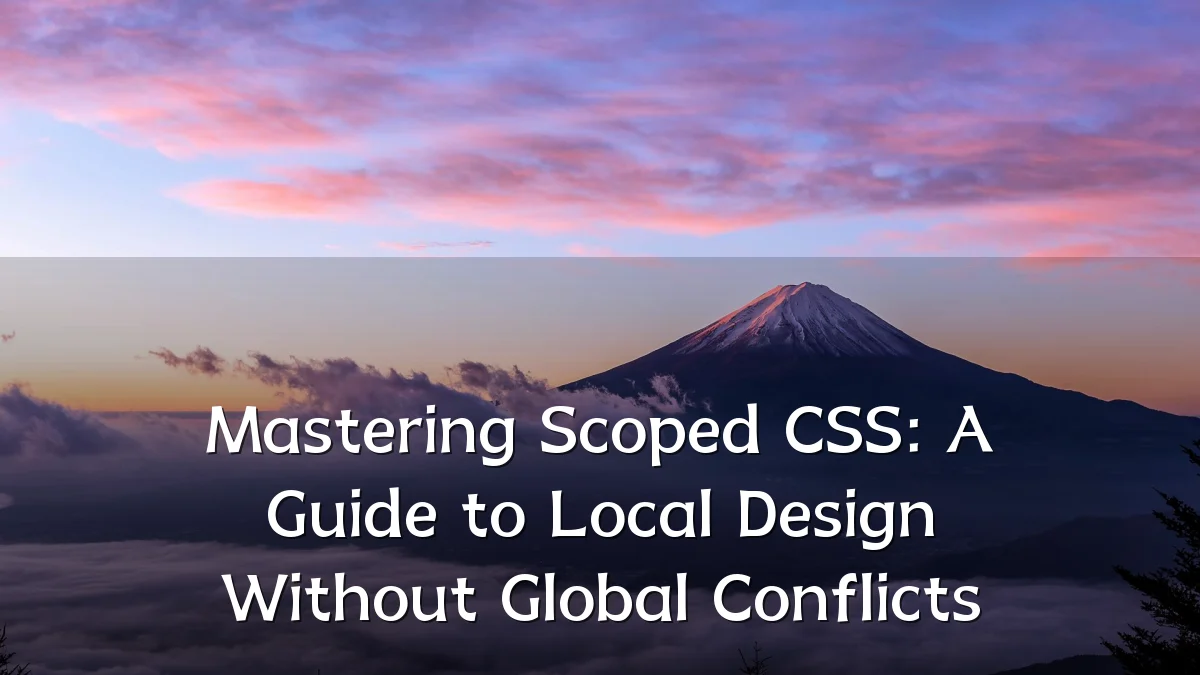 Mastering Scoped CSS: A Guide to Local Design Without Global Conflicts